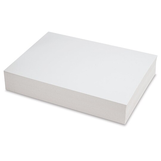 Crescent; Crescent Illustration Board - 9" x 12", 18-Ply, White, Hot Press, Pkg of 40 Sheets; Category:Art & Illustration Boards; Image:1